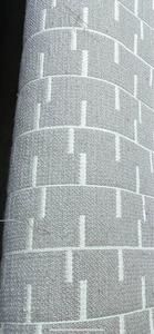 Tan/brown & White Geometric Dashes & Digits Upholstery Fabric 5-yards